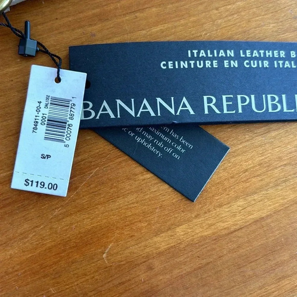 NWT BANANA REPUBLIC women’s sand suede belt size small gold oval buckle - Picture 3 of 7